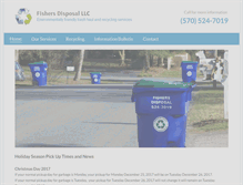 Tablet Screenshot of fishersdisposalllc.com
